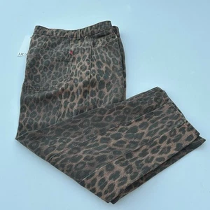 Hush Leopard Print Barrel Leg Jeans Mid Women's See Measurements Size 12 - Picture 1 of 21