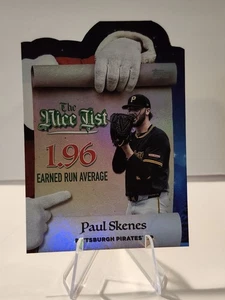 2025 Topps Holiday Paul Skenes The Nice List #MNL-11 Pirates 1,96 efectividad troquelada  - Imagen 1 de 2