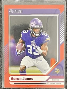 2024 Donruss #21 Aaron Jones Press Proof Red Minnesota Vikings - Bild 1 von 2