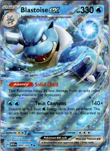 Blastoise ex 009/165 SV: Scarlet & Violet 151 Double Rare - NM - Picture 1 of 2