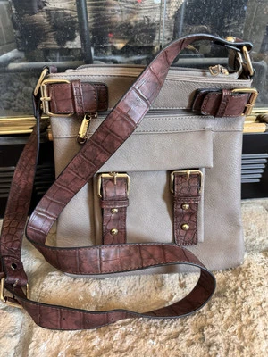 Dasein Women Casual Crossbody Faux Leather Messenger Bag Buckle Handbags Purses - Image 1 of 4