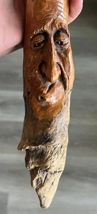 ORIGINAL SPIRIT WOOD CARVING MOUNTAIN MAN OREGONIAN NANCY TUTTLE 1993 ~21” - Picture 1 of 23