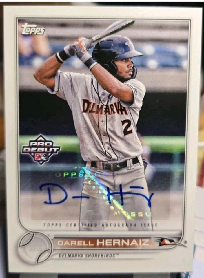 2022 Topps Pro Debut Prospect Darell Hernaiz #PD-10 (NM) Free Rtns AUTO - Image 1 of 1