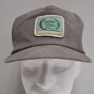 Cappello Vintage Quaker State Snapback Berretto Patch Velluto a coste Made In USA Swingster Auto - Foto 1 di 7