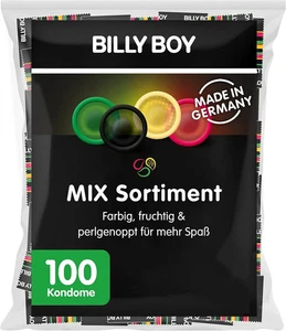 Billy Boy Kondome Mix-Sortiment Farbig Fruchtig Großpackung Verhütung 100 Stück - Bild 1 von 7