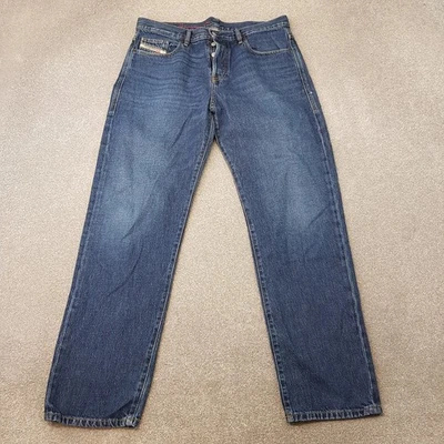 Jeans Diesel Para Hombre 34x32 Azul D-Viker 09C03 Regular Recto Denim Botón W34 L32 Foto 1 de 4