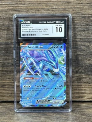 Suicune EX 010/034 Trading Card Game Classic Holo CGC Gem Mint 10 (2023) - Image 1 of 4