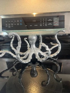 Pottery Barn Metal Octopus With Glass Tray - Picture 1 of 7