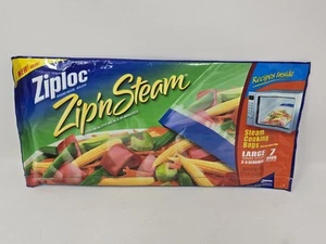Ziploc Zip'N Sacchetti da Cucina a Vapore, Misura Large 10" x 10", 7 Sacchetti - Nuovi e Sigillati - Foto 1 di 2