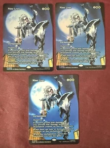 Magic MTG Marvel Universe Eternal Nine Lives 2 x Foil + Base Borderless M0003 - Picture 1 of 2