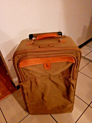 EQUIPAJE DE MANO VERTICAL HARTMANN BEIGE LONA NAILON/CUERO CON RUEDAS - ¡BUC! Foto 1 de 4