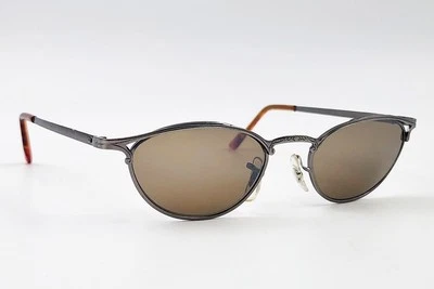 Alfred Sung Retro Style Sunglasses Pewter Silver Brown 90s - Image 1 of 4