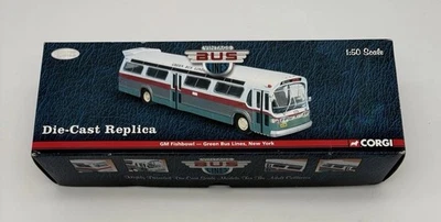 Corgi 1/50 - Bus Car GM General Motors Fishbowl Green NEW Bus Line New York - Image 1 of 4