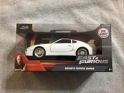 2024 Jada Fast & Furious BRIAN’S 1995 WHITE TOYOTA SUPRA  Diecast 1/43 Scale - Image 1 of 4