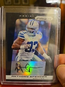 2013 Panini Prizm Anthony Spencer Silver Prizm Autograph Auto #05/25 Cowboys - Picture 1 of 2