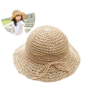 Kids Summer Floppy Beach Sun Hat Beach Toddlers Kids - Picture 1 of 12