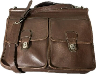 Coach 5279 Vintage Brown Leather Men’s Briefcase Messenger Bag W16in - Image 1 of 4