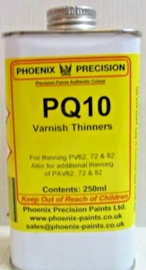 Diluyentes de barniz Phoenix Precision - PQ10 lata 250 ml - mensajería SOLO correo del Reino Unido - Imagen 1 de 8