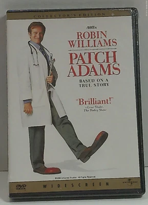 New Sealed Patch Adams DVD 1998 Robin Williams Collector's Edition Dolby Read - Image 1 of 2