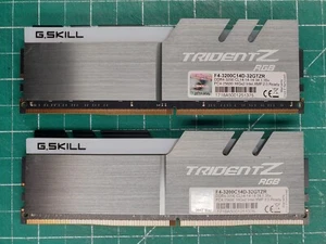 16GB (2x8GB) G.SKILL TridentZ RGB DDR4-3000 F4-3000C15D-16GTZR C15 - Picture 1 of 5