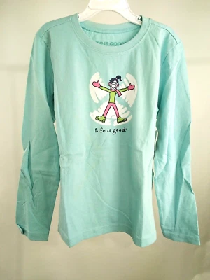 Camiseta Life is Good Kid L/S Vintage Crusher Jackie Snow Angel Azul Mediana 65594 Foto 1 de 4