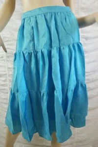 MARCS by MARC JACOBS blue 100% silk San Anton tiered skirt size 12 BNWT - Bild 1 von 5