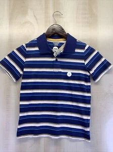 Toughsin’s Toddler Boys M 5/6 Blue Cotton Polo Shirt NWT-7000 - Picture 1 of 4