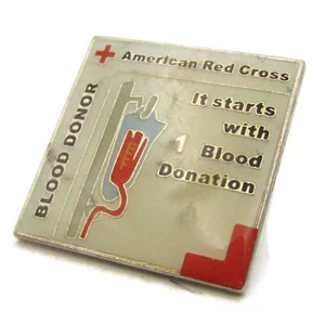 Prendedor de donante de sangre de la Cruz Roja Americana comienza con 1 donación de sangre - Imagen 1 de 4