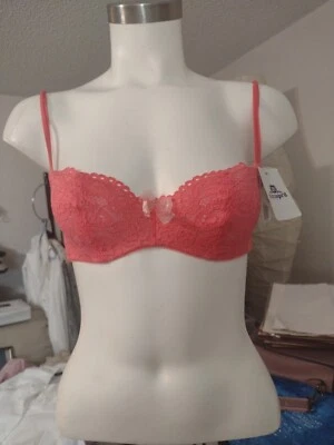 Sujetador con aros b.tempt'd by Wacoal Ciao Bella Calypso Coral 32B nuevo con etiquetas encaje   Foto 1 de 4