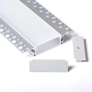 2m 9818 PROFILO DA INCASSO ALLUMINIO 2metri PER STRISCE LED CARTONGESSO PARETE - Foto 1 di 3