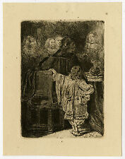 Antique Master Print-GENRE-TOAST-PAGE-Van Hove-ca. 1845