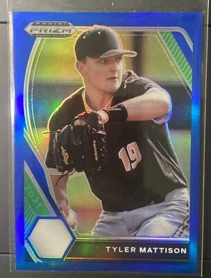 2021 Panini Prizm Draft Picks Tyler Mattison Blue Prizm  #PDP104 - Image 1 of 3