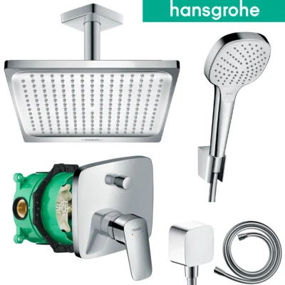 Hansgrohe Duscharmatur Croma SelectE Regendusche Unterputz Logis Kopfbrause iBox - Bild 1 von 4