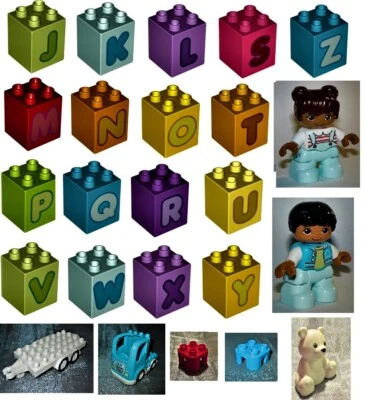 Lego Duplo Buchstaben 2x2 4er aus 10915 Alphabet Truck LKW NEU Mädchen Figuren  - Bild 1 von 3
