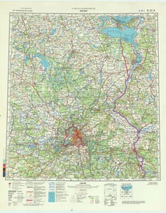 Russian Soviet Military Topographic Map - BERLIN (Germany), 1:500 000, ed.1990 - Picture 1 of 4