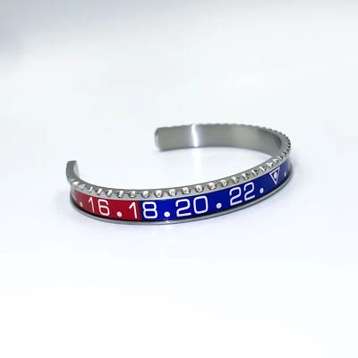 NUEVO Mujeres/Hombres Velocímetro Pulseras Acero Inoxidable Brazaletes Puño Brazalete Bisel Foto 1 de 4