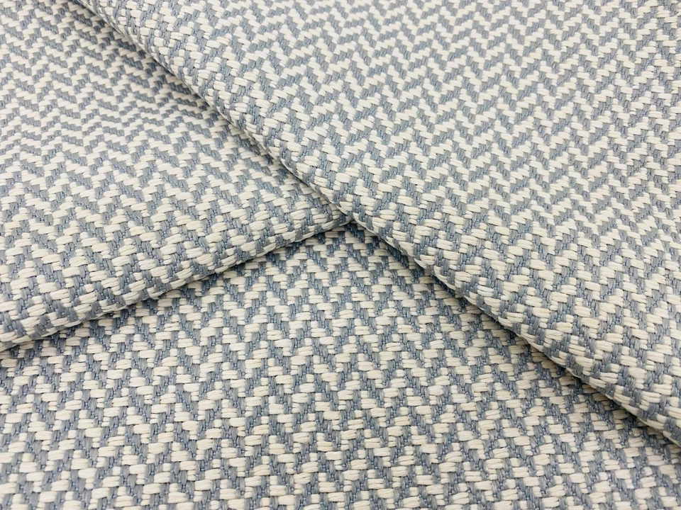 Brentano Outdoor Herringbone Upholstery Fabric- Brushstroke Frost 3.8 yd 1207-03
