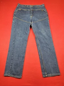 Key Jeans Mens 36x32 Blue Workwear Straight Leg USA 100% Cotton Denim Jeans - Picture 1 of 16