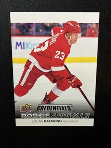 21-22 UD Credentials Hockey Rookie Arrivals RA-1 Lucas Raymond - Picture 1 of 2