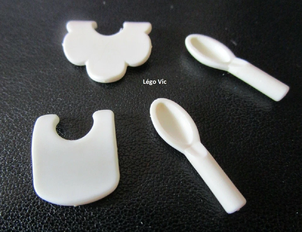 Lego 30111 Baby Bibs and Spoons Bébé Bavoir Cuillère 5874 7586 5843 MOC - A18 - Photo 1/1