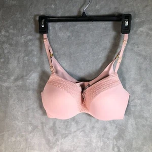 Victoria Secret Incredible Bra Pink 32d Lace Straps Push Up - Picture 1 of 11
