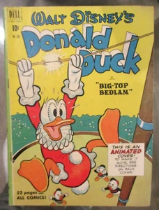 VIER FARBEN #300 - DONALD DUCK IN BIG-TOP BEDLAM - 1950 BARKS CVR STY/ART, SEHR GUTER ZUSTAND + - Bild 1 von 2