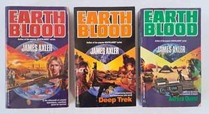 Earth Blood by James Axler Complete Trilogy Book Lot - Deep Trek & Aurora Quest - Imagen 1 de 4