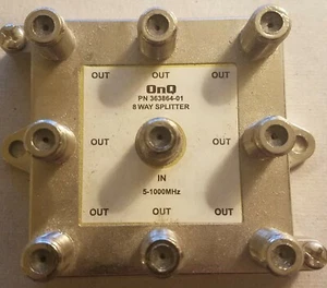 OnQ 8-Way Coax Video Cable Splitter Part 363864-01, 5-1000MHz - Picture 1 of 2