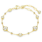 Swarovski Crystal Imber Bracelet, Round Cut, White, Gold-Tone Plated 5680094