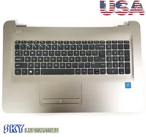 NUEVO Teclado Reposamanos Original HP 17-X 17-Y Panel Táctil Plateado 856772-001 Retroiluminación - Imagen 1 de 2