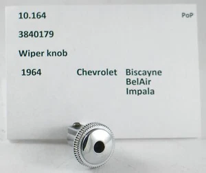 1964 Chevrolet Biscayne BelAir Impala wiper-washer knob 3840179 - Picture 1 of 3