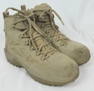 REEBOK WORK SAFETY TOE SIDE ZIP DESERT BOOTS SIZE 8.5 US VGC! - Imagen 1 de 8