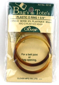 Clover Bag's & Tote's Plastic O-Ring 1 5/8" Tortoise Belt Joint/Bag Opening - Picture 1 of 3