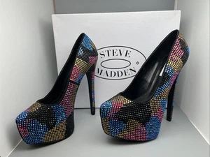Women's Steve Madden Dyvinal Stiletto Heel Rhinestone Pumps Size 6 1/2 - Picture 1 of 20